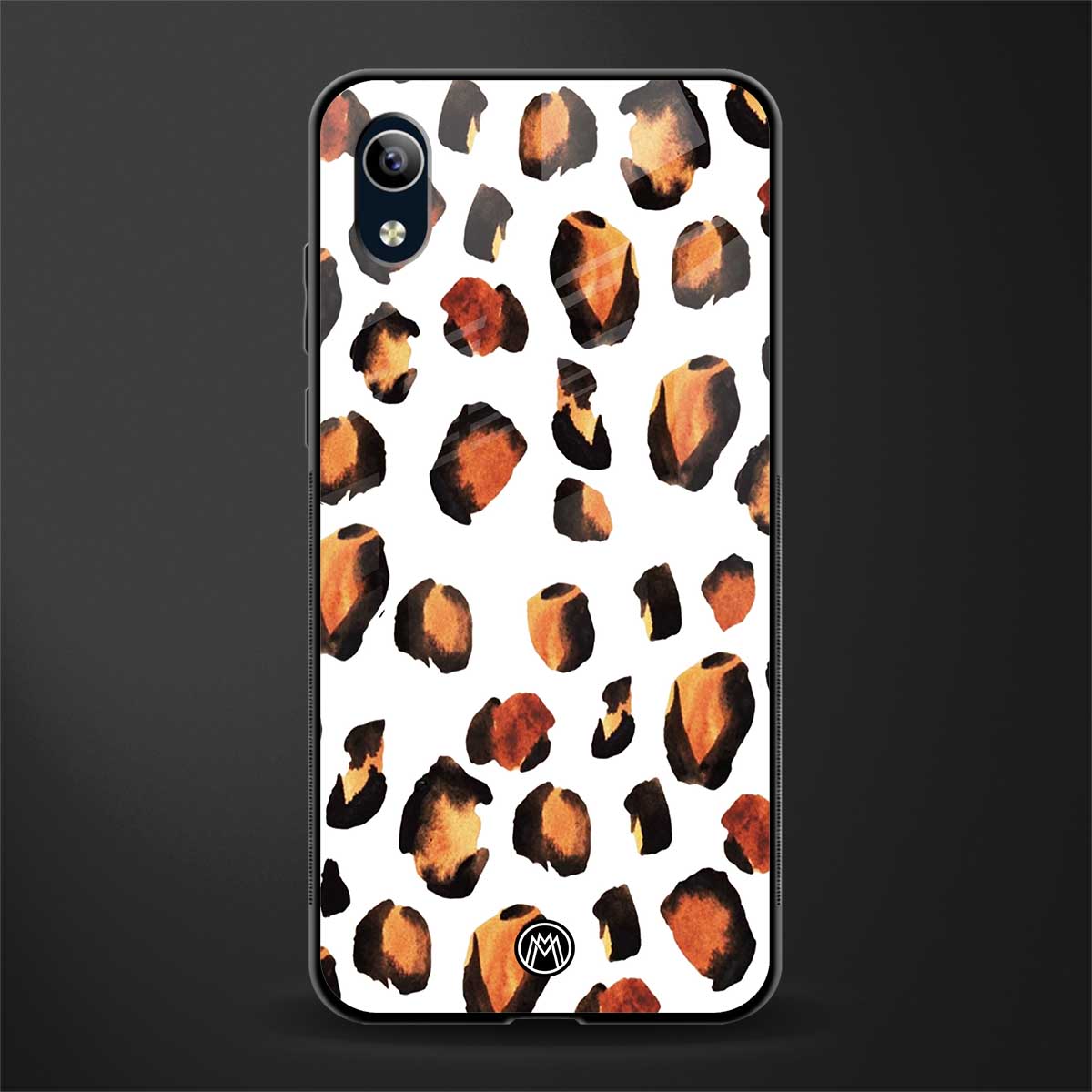 cheetah fur glass case for vivo y1s without fingerprint image