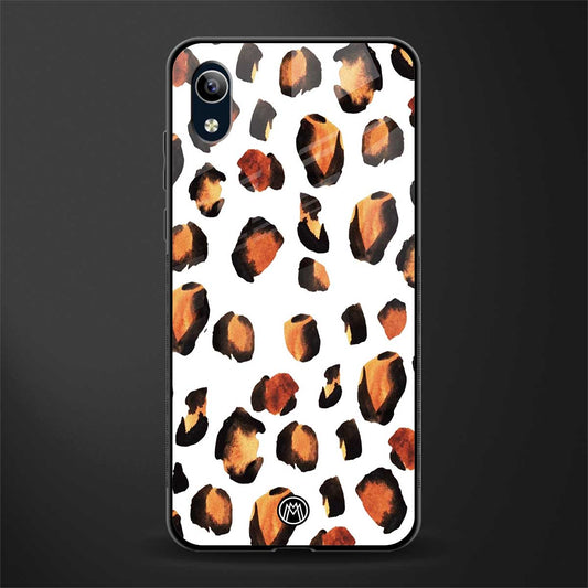 cheetah fur glass case for vivo y1s without fingerprint image