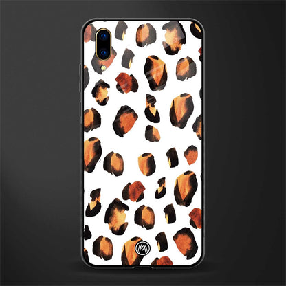 cheetah fur glass case for vivo v11 pro image