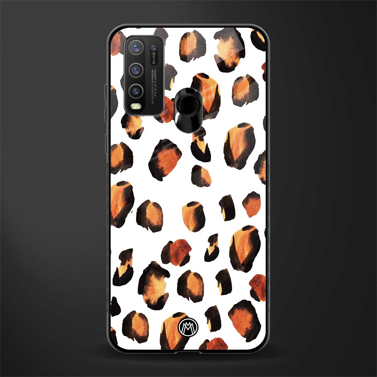 cheetah fur glass case for vivo y30 image