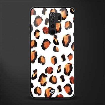cheetah fur glass case for redmi 9 prime image