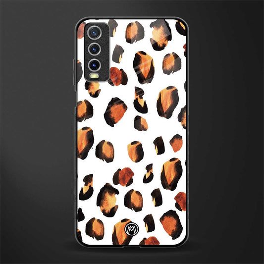 cheetah fur glass case for vivo y20 image