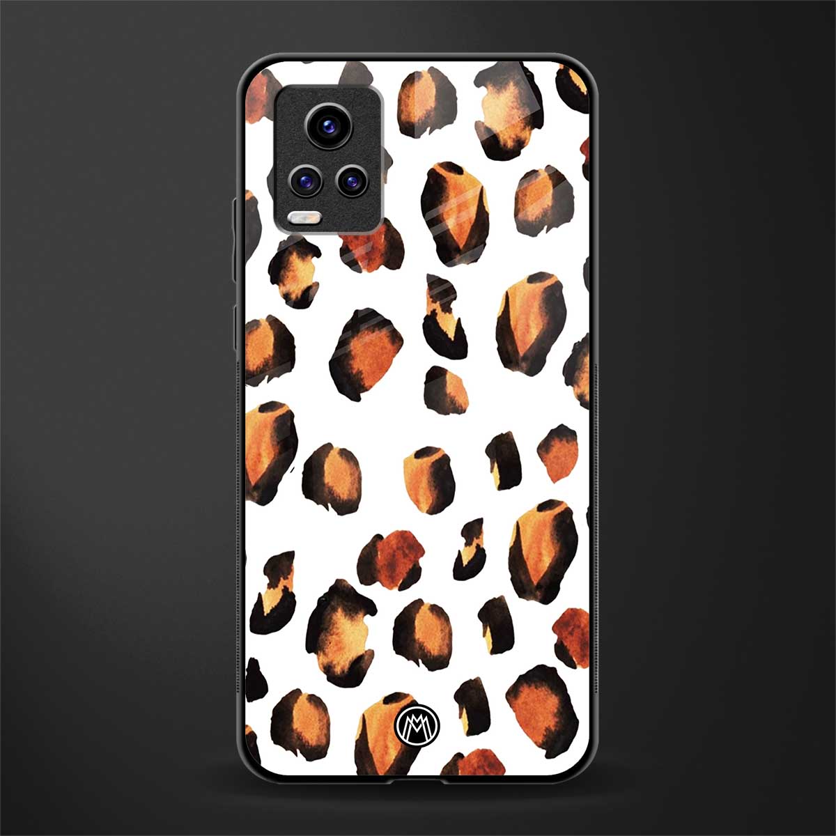 cheetah fur glass case for vivo v20 image