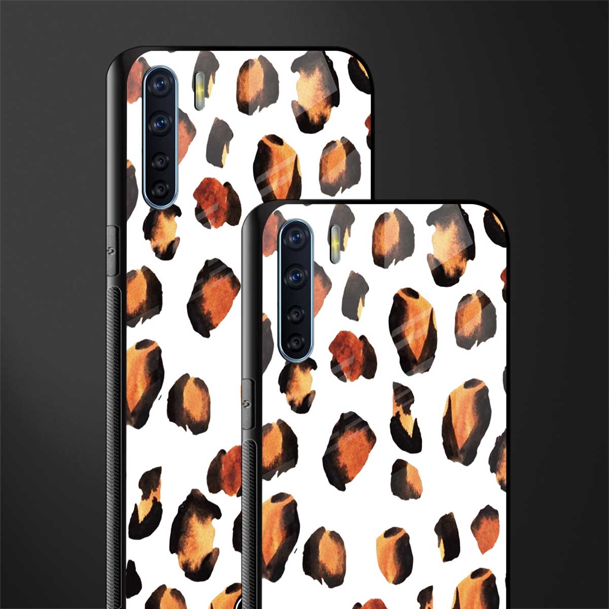 cheetah fur glass case for oppo f15 image-2