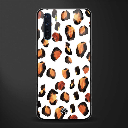 cheetah fur glass case for oppo f15 image