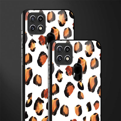 cheetah fur glass case for oppo a15s image-2