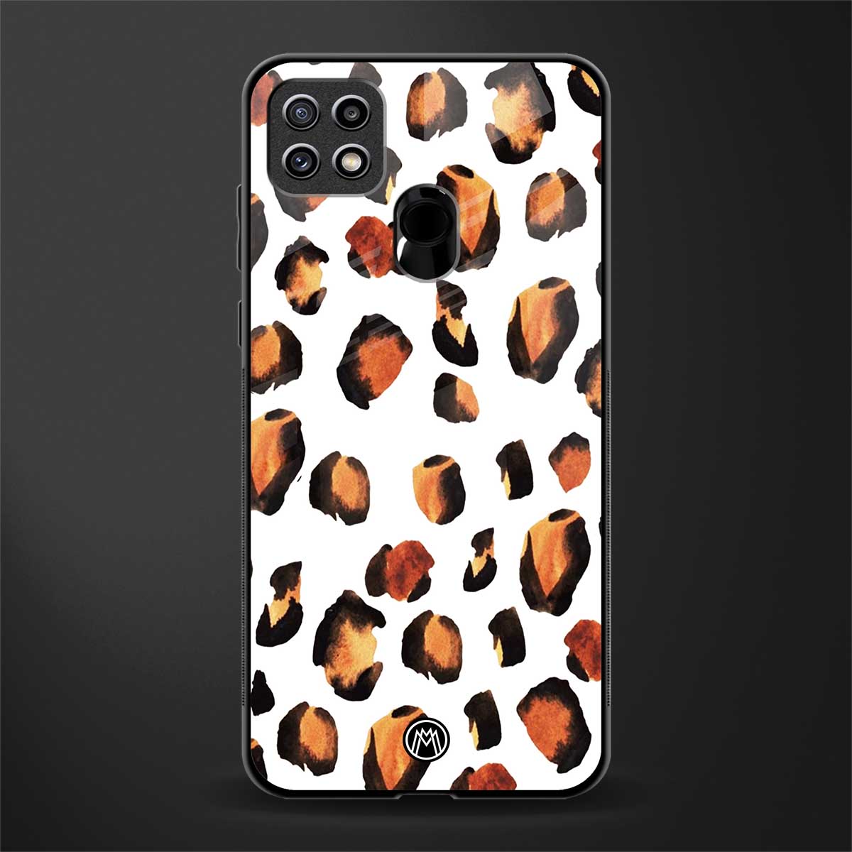 cheetah fur glass case for oppo a15s image