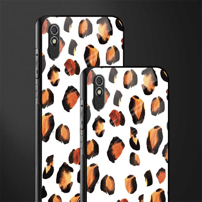 cheetah fur glass case for redmi 9a image-2