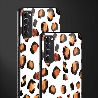 cheetah fur glass case for oppo reno 4 pro image-2