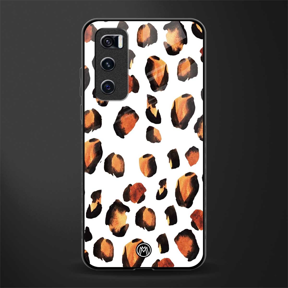 cheetah fur glass case for vivo v20 se image