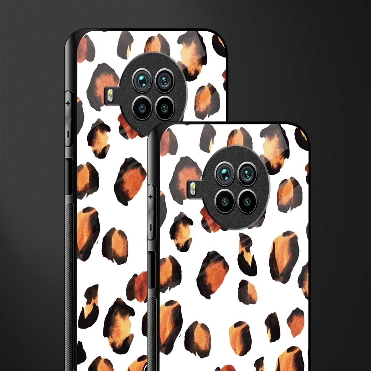 cheetah fur glass case for mi 10i image-2