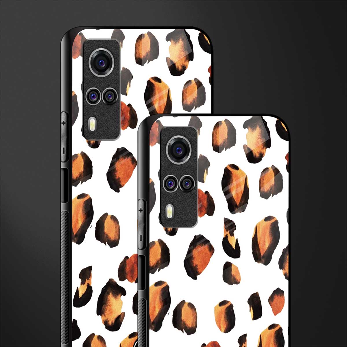 cheetah fur glass case for vivo y51a image-2