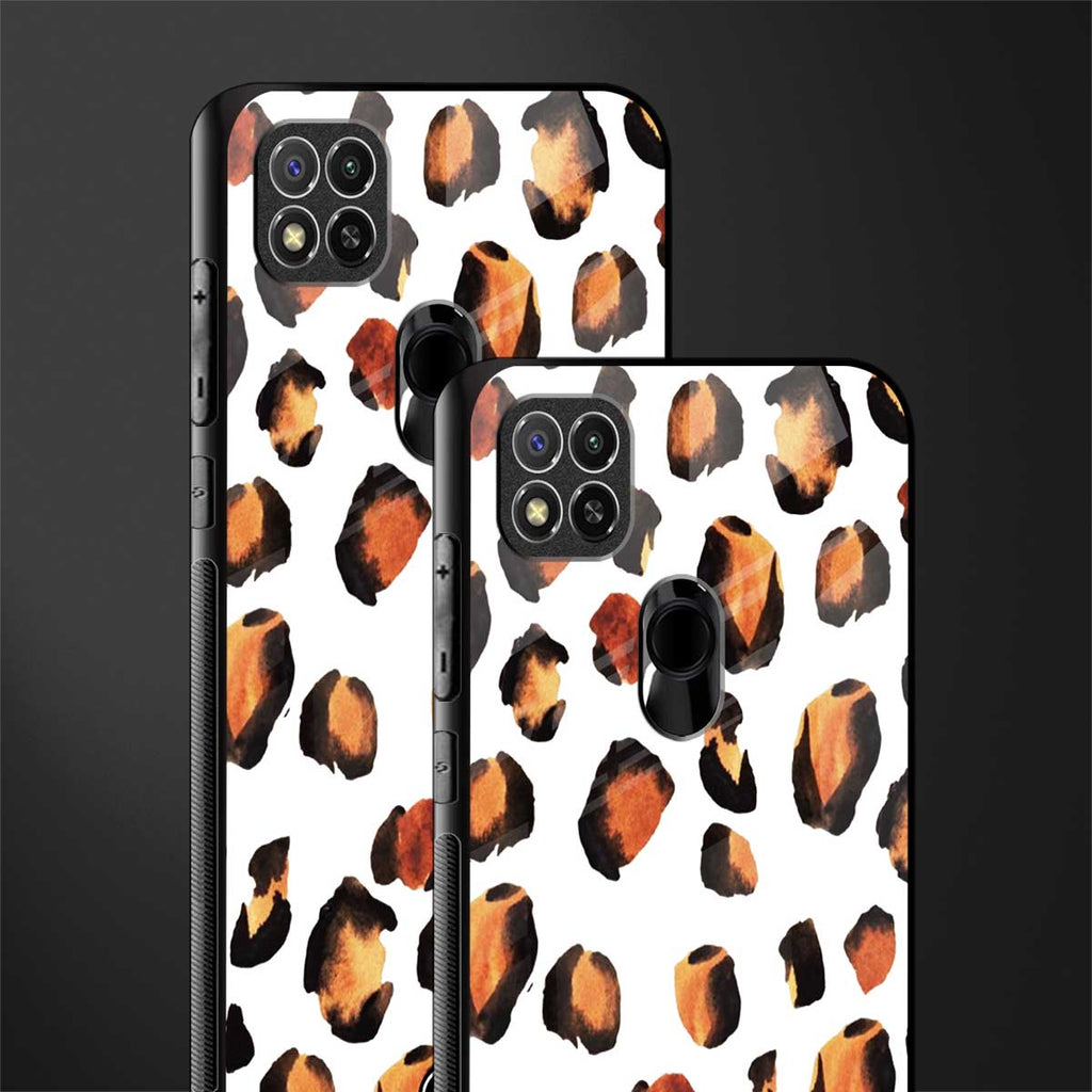 cheetah fur glass case for redmi 9c image-2