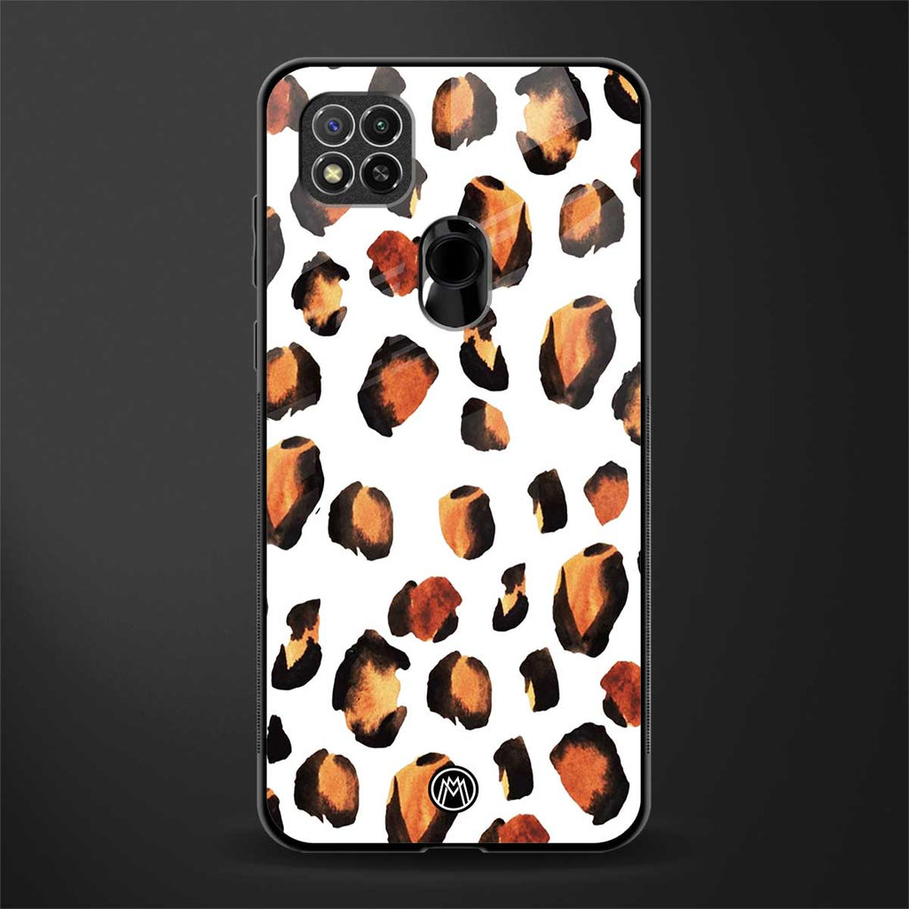 cheetah fur glass case for redmi 9c image