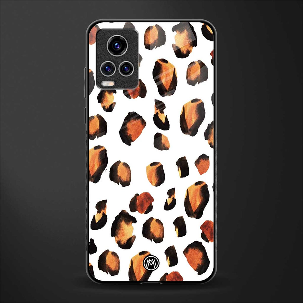 cheetah fur glass case for vivo v20 pro image