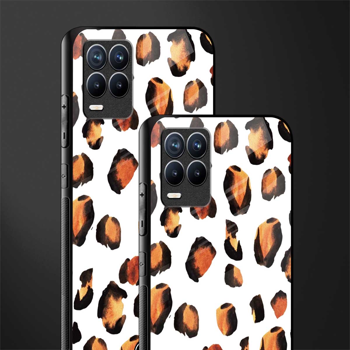 cheetah fur glass case for realme 8 pro image-2