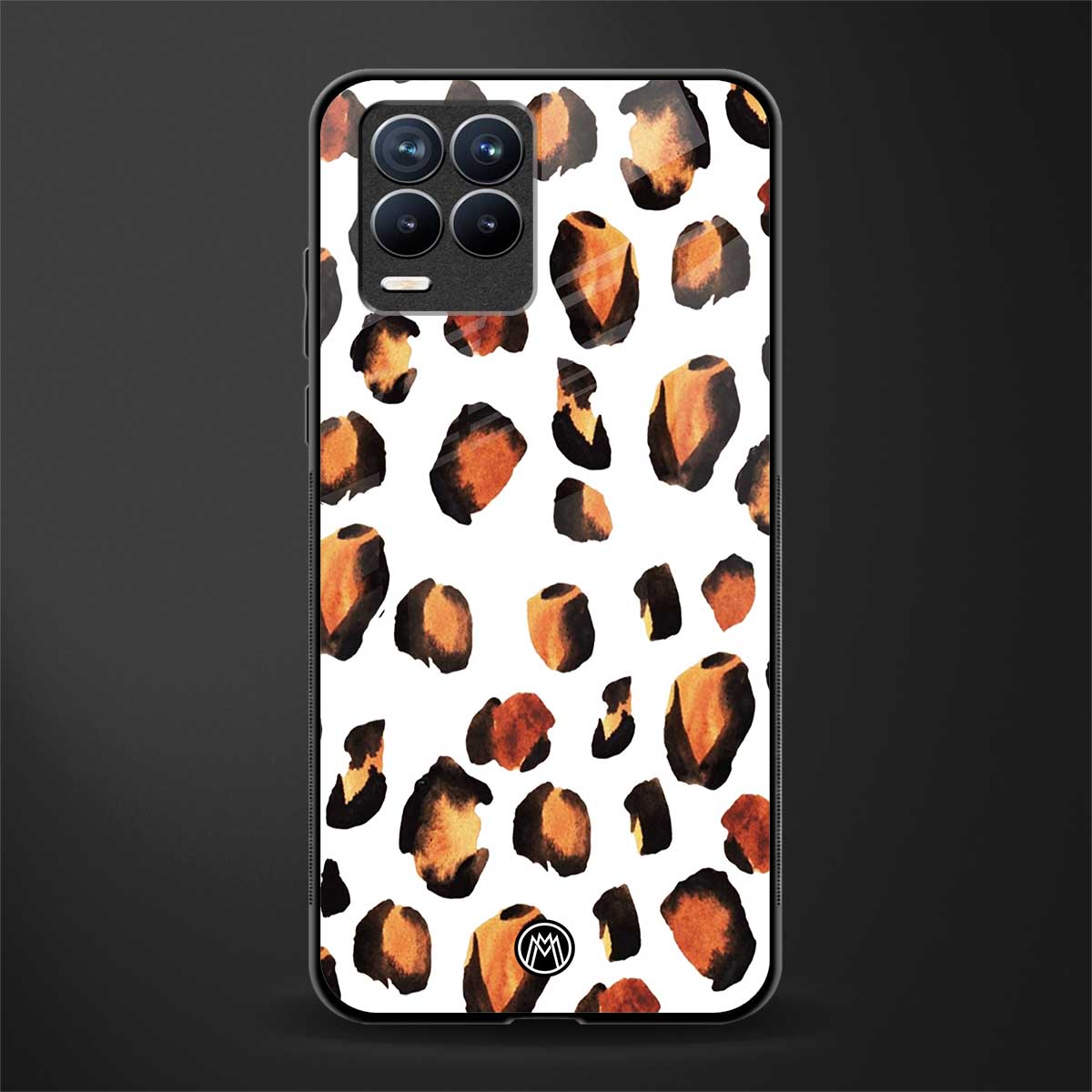 cheetah fur glass case for realme 8 pro image