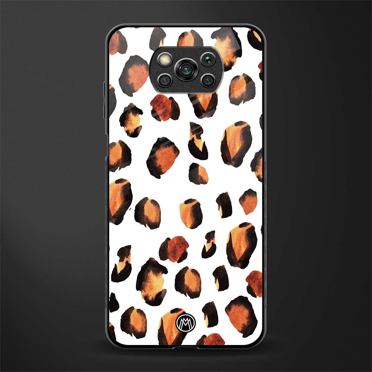 cheetah fur glass case for poco x3 pro image