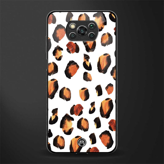 cheetah fur glass case for poco x3 pro image