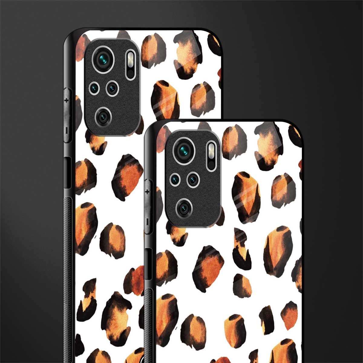 cheetah fur glass case for redmi note 10s image-2