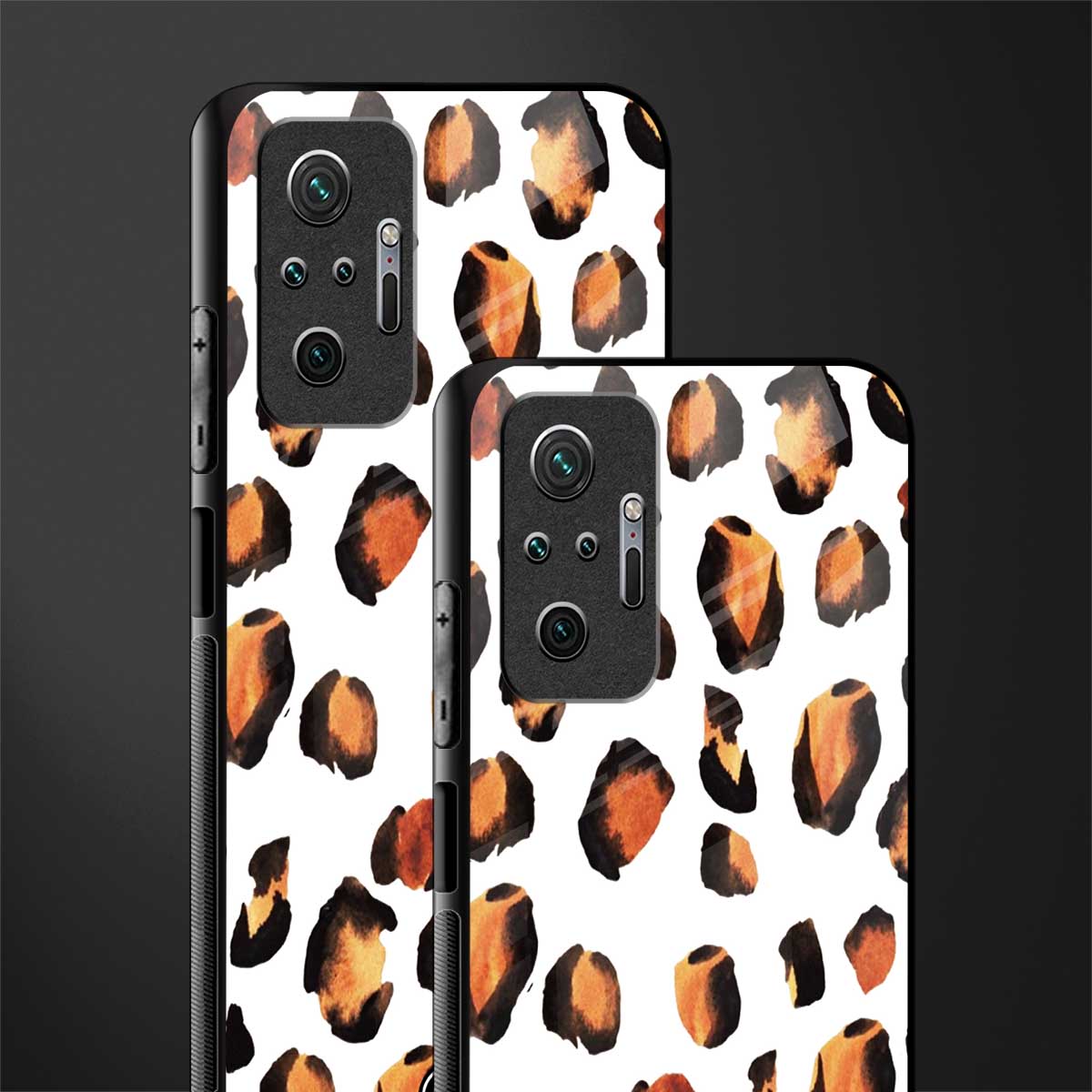 cheetah fur glass case for redmi note 10 pro image-2