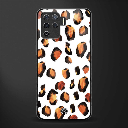 cheetah fur glass case for oppo f19 pro image