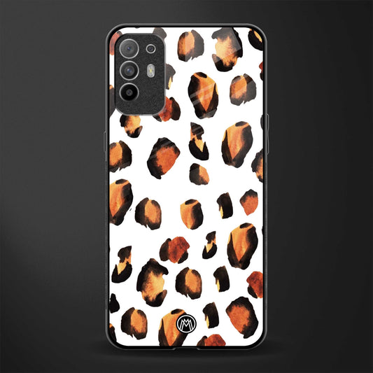 cheetah fur glass case for oppo f19 pro plus image