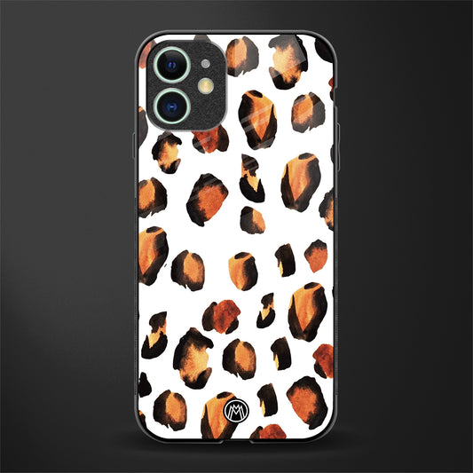 cheetah fur glass case for iphone 12 mini image