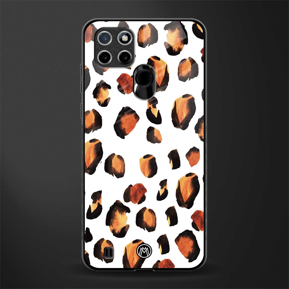 cheetah fur glass case for realme c21 image