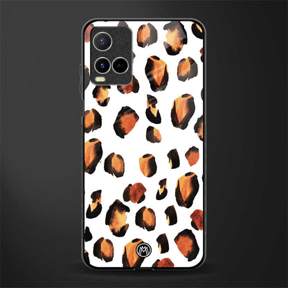 cheetah fur glass case for vivo y33s vivo y33t image