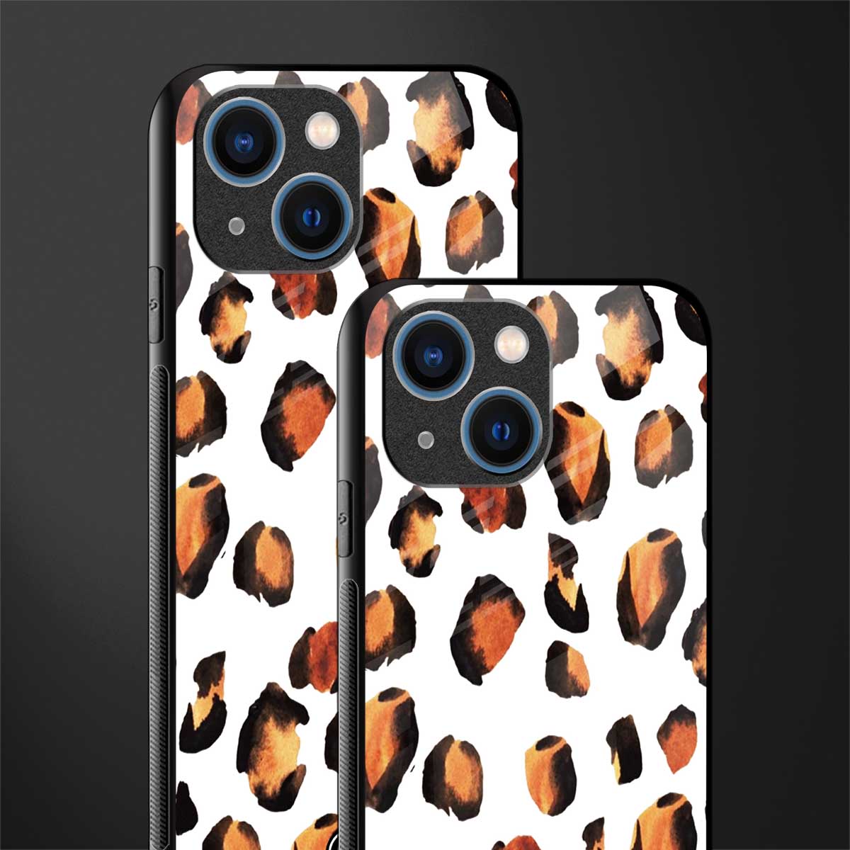 cheetah fur glass case for iphone 13 mini image-2
