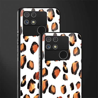 cheetah fur back phone cover | glass case for realme narzo 50a