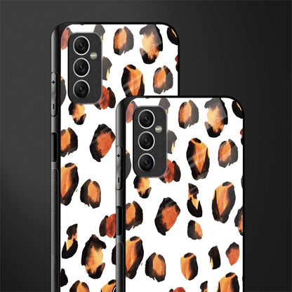 cheetah fur glass case for samsung galaxy m52 5g image-2