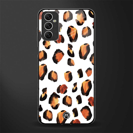 cheetah fur glass case for samsung galaxy m52 5g image