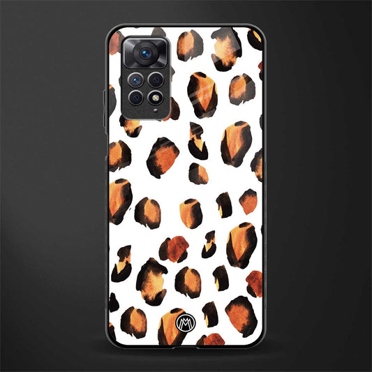 cheetah fur back phone cover | glass case for redmi note 11 pro plus 4g/5g