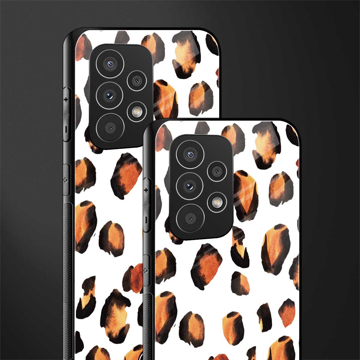 cheetah fur back phone cover | glass case for samsung galaxy a23