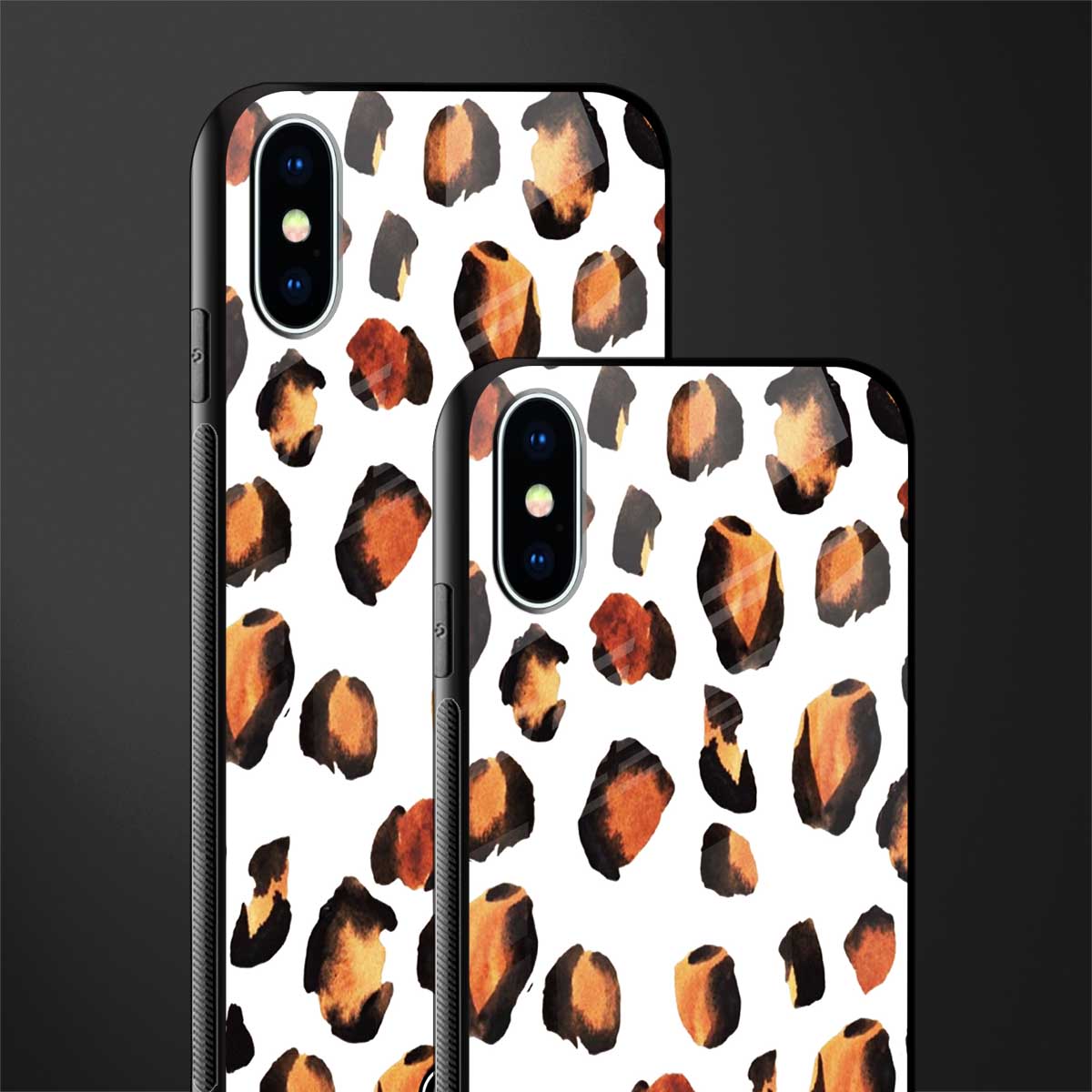 cheetah fur glass case for iphone xs image-2