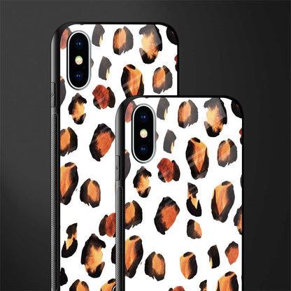 cheetah fur glass case for iphone xs image-2