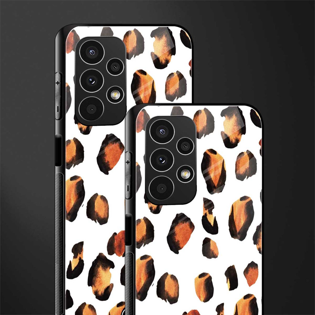 cheetah fur back phone cover | glass case for samsung galaxy a13 4g
