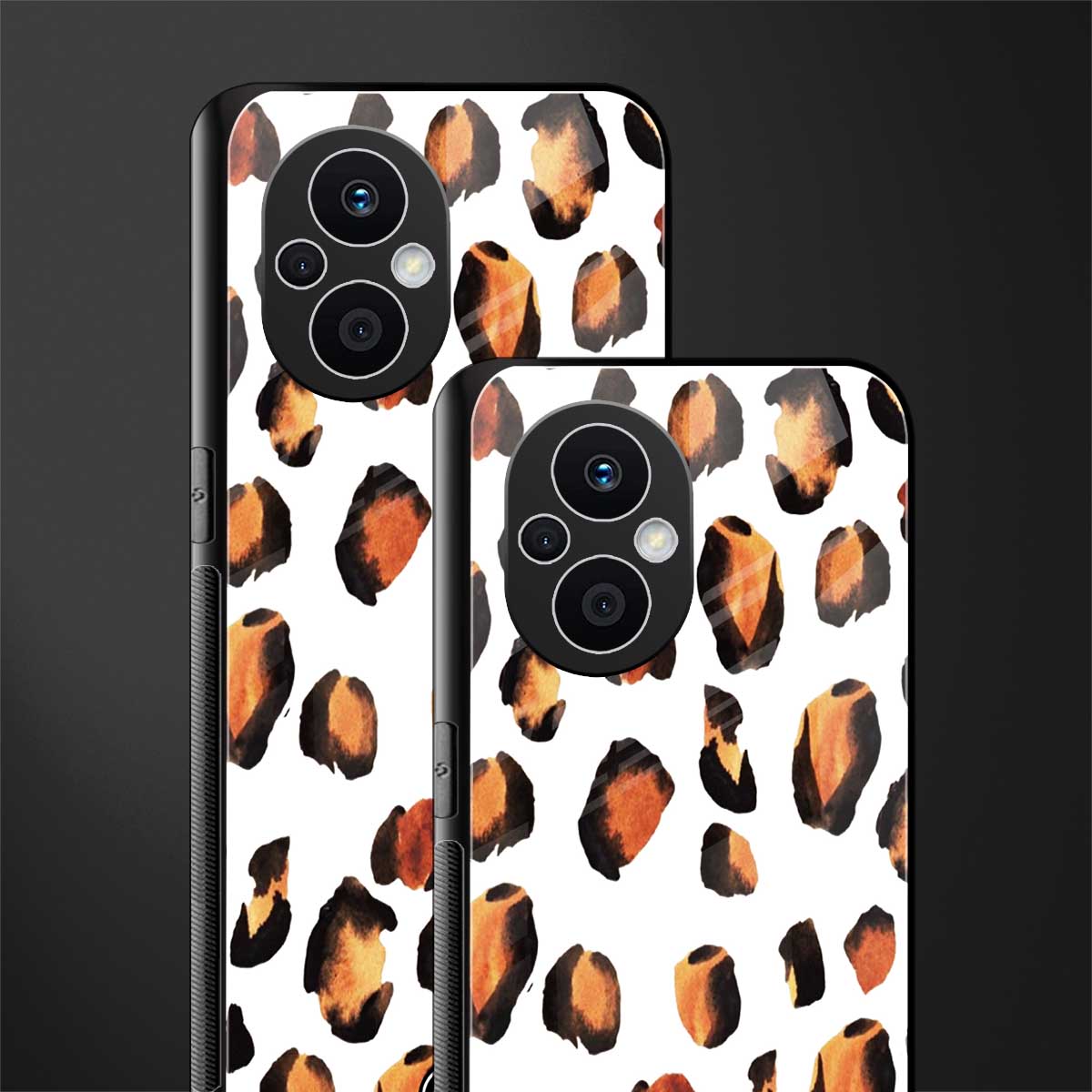 cheetah fur back phone cover | glass case for oppo f21 pro 5g