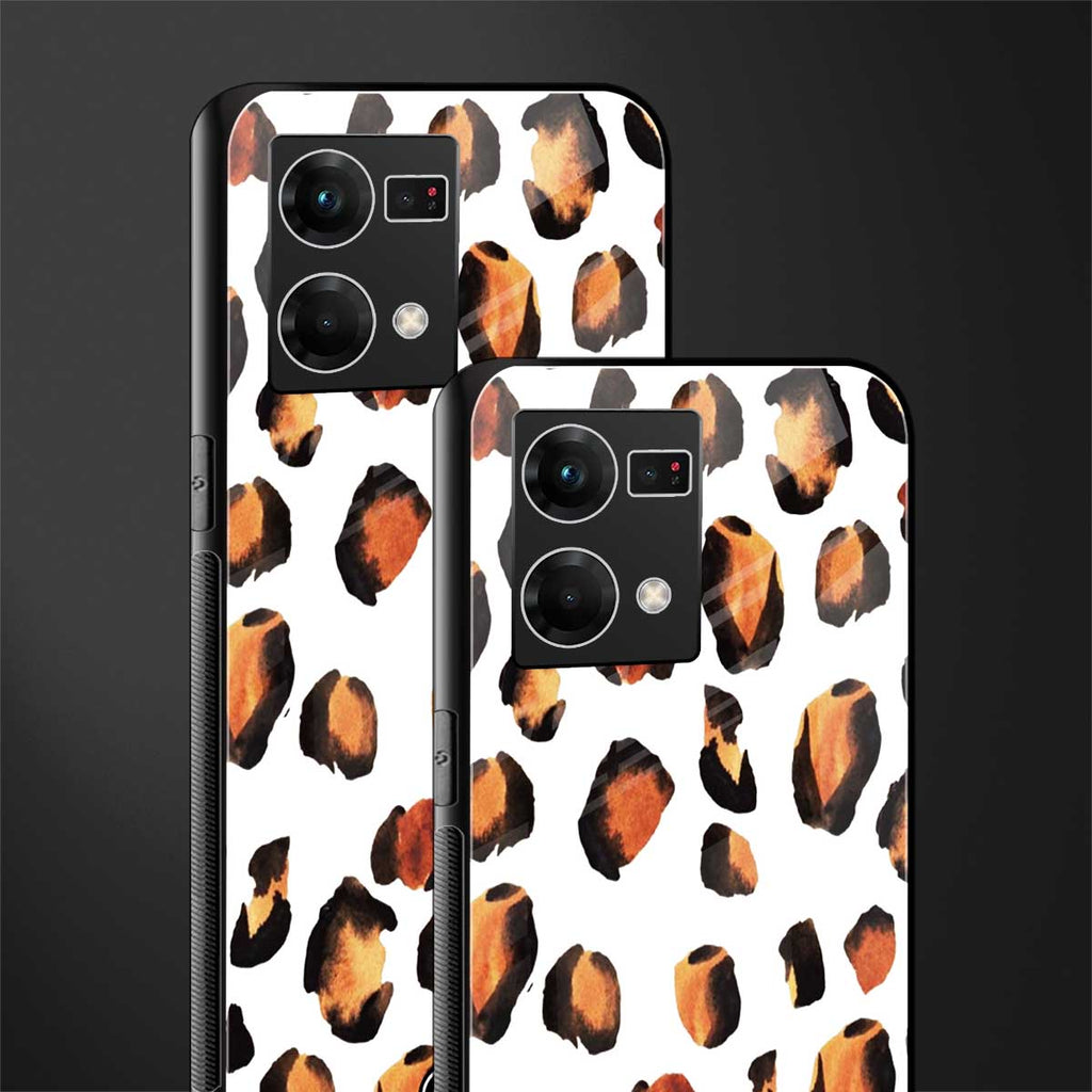 cheetah fur back phone cover | glass case for oppo f21 pro 4g