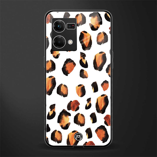cheetah fur back phone cover | glass case for oppo f21 pro 4g