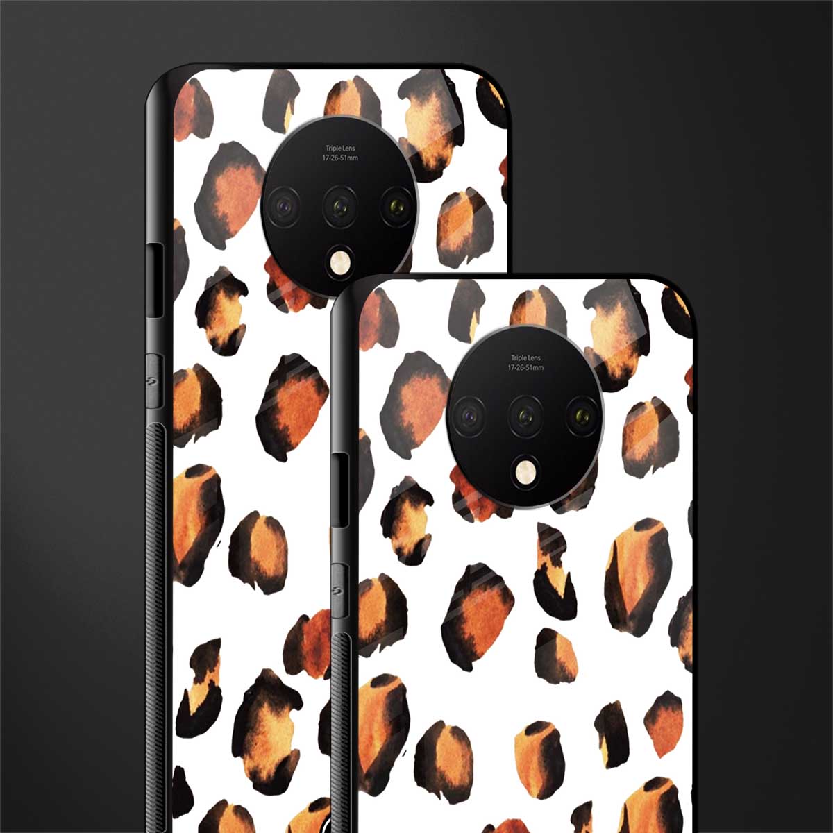 cheetah fur glass case for oneplus 7t image-2