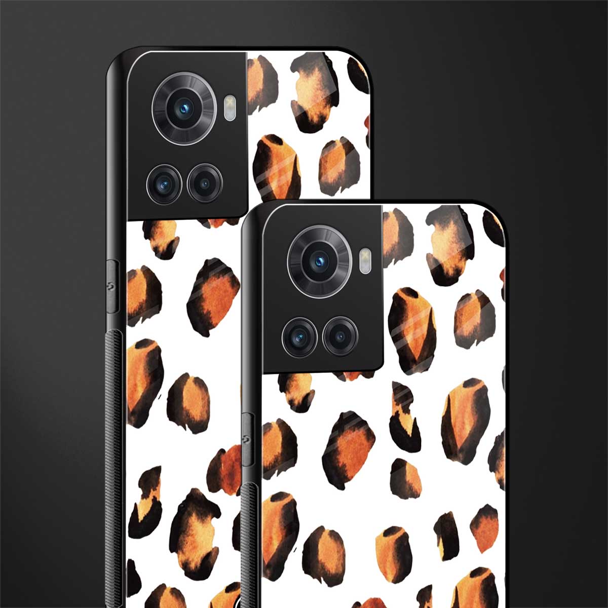 cheetah fur back phone cover | glass case for oneplus 10r 5g