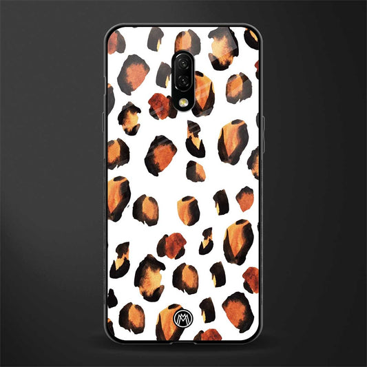 cheetah fur glass case for oneplus 7 image