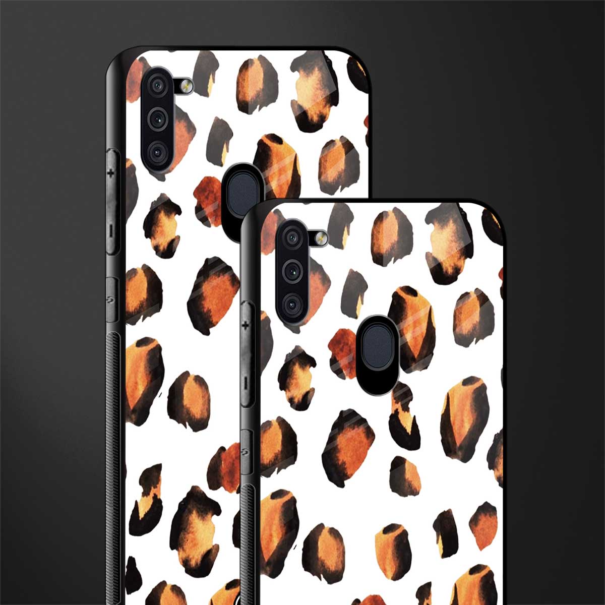 cheetah fur glass case for samsung galaxy m11 image-2