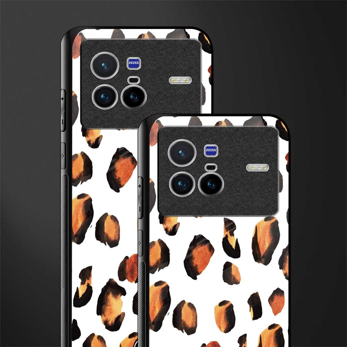 cheetah fur glass case for vivo x80 image-2