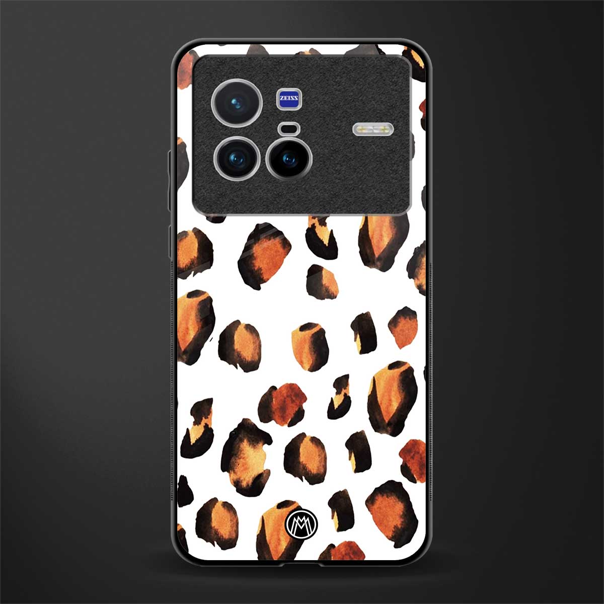 cheetah fur glass case for vivo x80 image