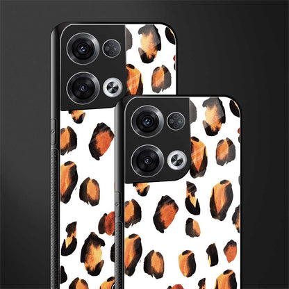 cheetah fur back phone cover | glass case for oppo reno 8