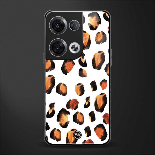 cheetah fur back phone cover | glass case for oppo reno 8